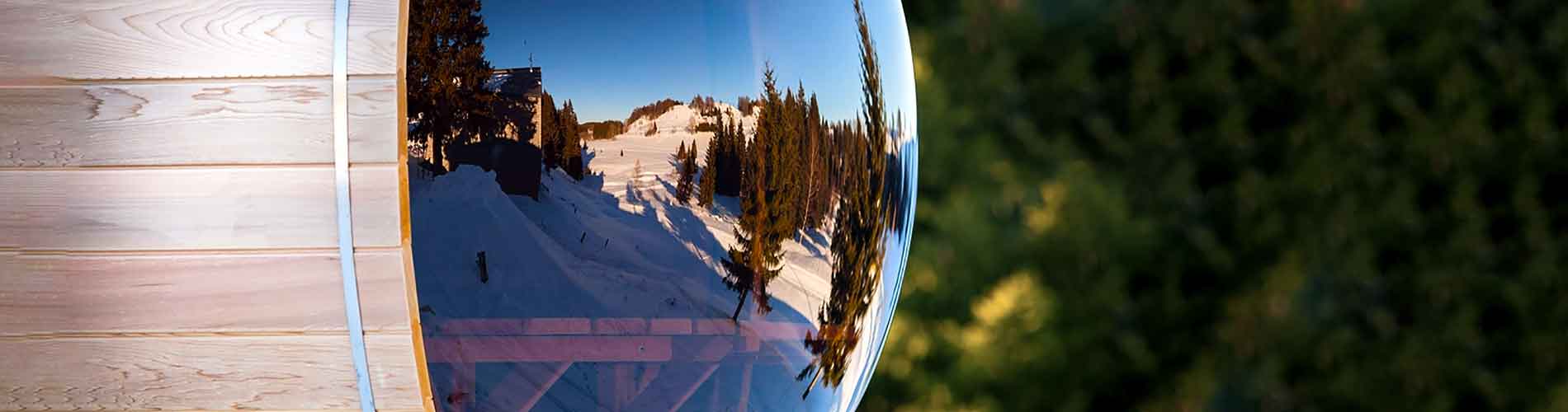 Sauna Exterieur Bulle Neige Bois Alpes Sauna Exterieur Bulle Neige Bois Alpes