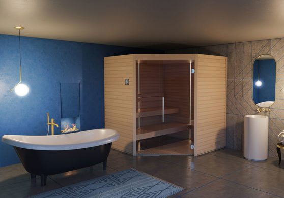 Sauna Angle Traditionnel Bois Varia