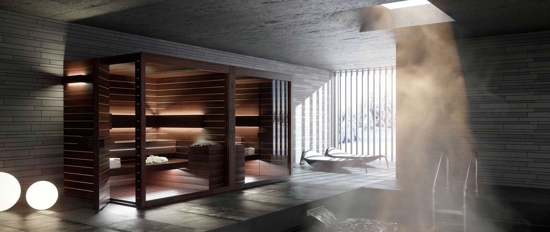 Sauna Interieur Bois Design Lumina Auroom