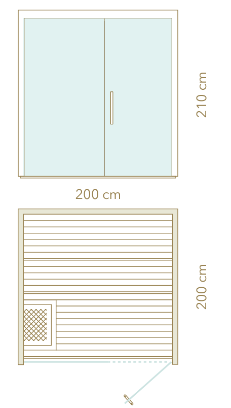 Plan D'étage 200 Cm X 200 Cm Glass Libera