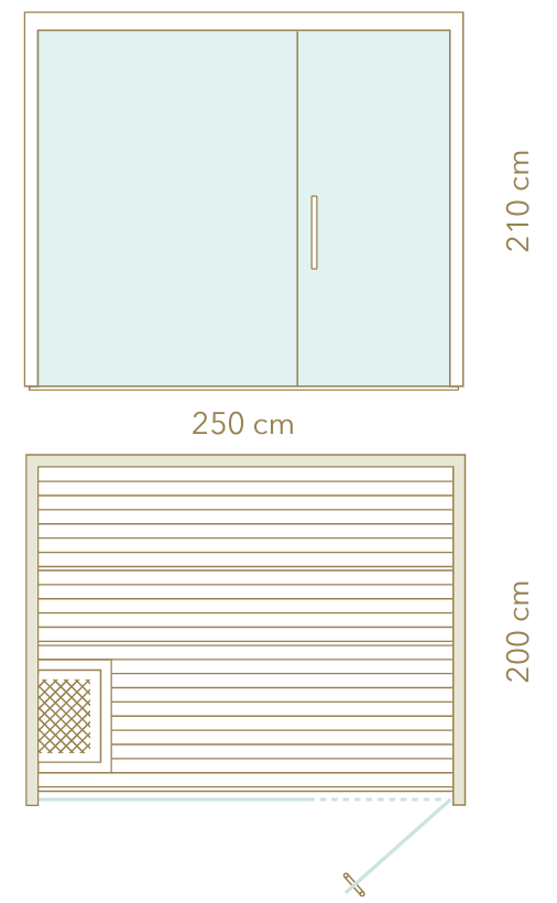 Plan D'étage 250 Cm X 200 Glass Libera