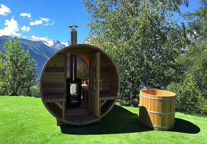 Sauna Traditionnel Poele Bois Exterieur Ain Savoie