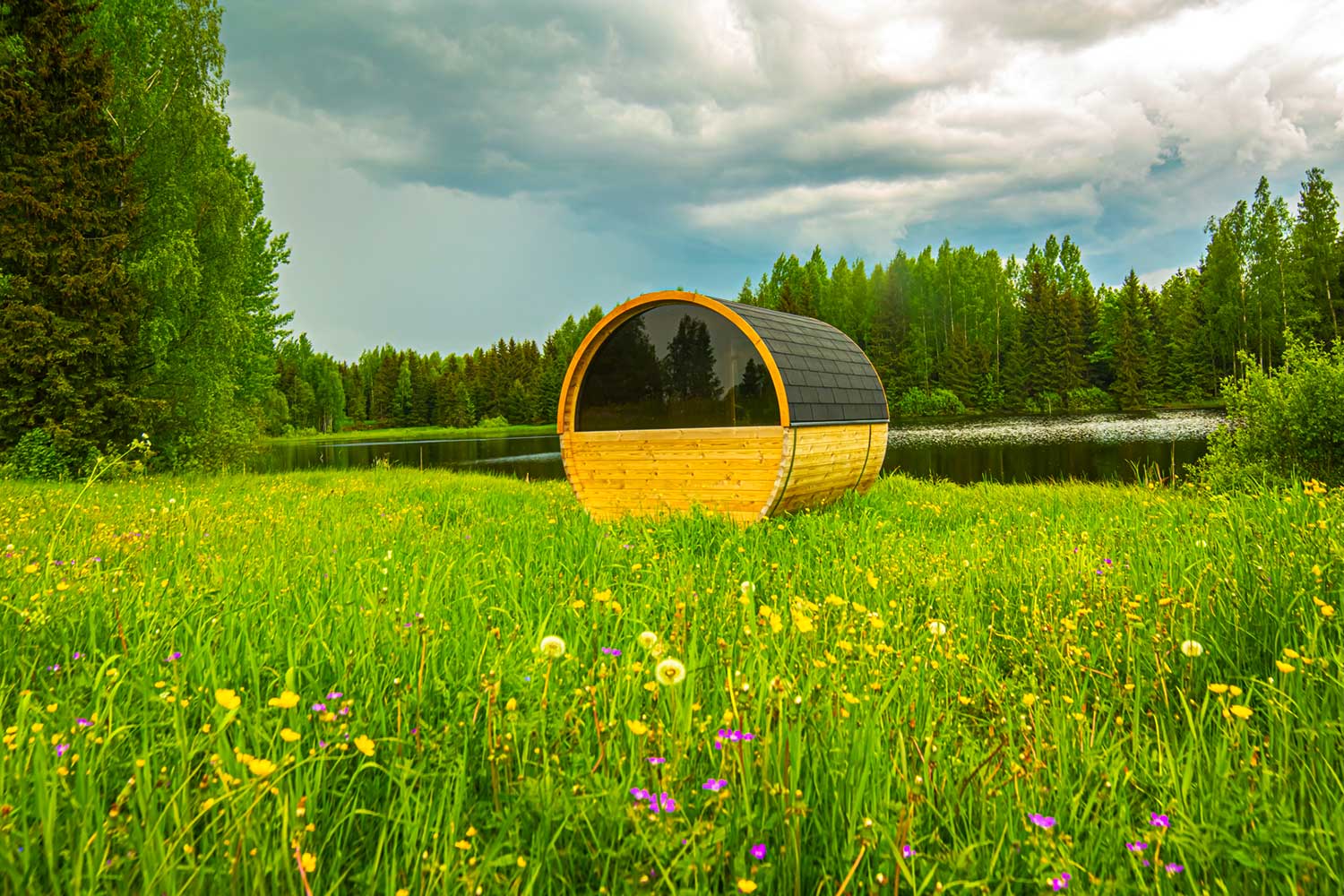 Sauna Tonneau Pas Che Exterieur