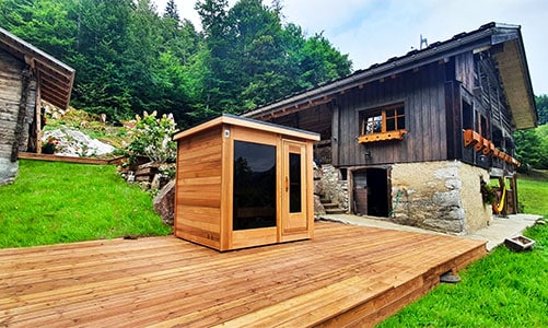 Sauna Carre Bois Luxe Traditionnel Exterieur Sauna Carre Bois Luxe Traditionnel Exterieur