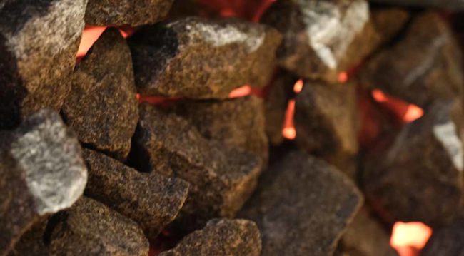 Pierres Volcaniques Sauna Poele