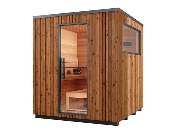 Sauna Bois Exterieur Carre Compact Garda