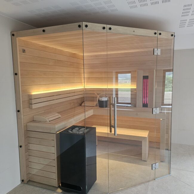 Sauna Sur Mesure D'angle Classic Et Infrarouge