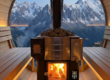 Poele Multicombustible avec vue sur les montagnes
