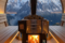 Poele Multicombustible avec vue sur les montagnes