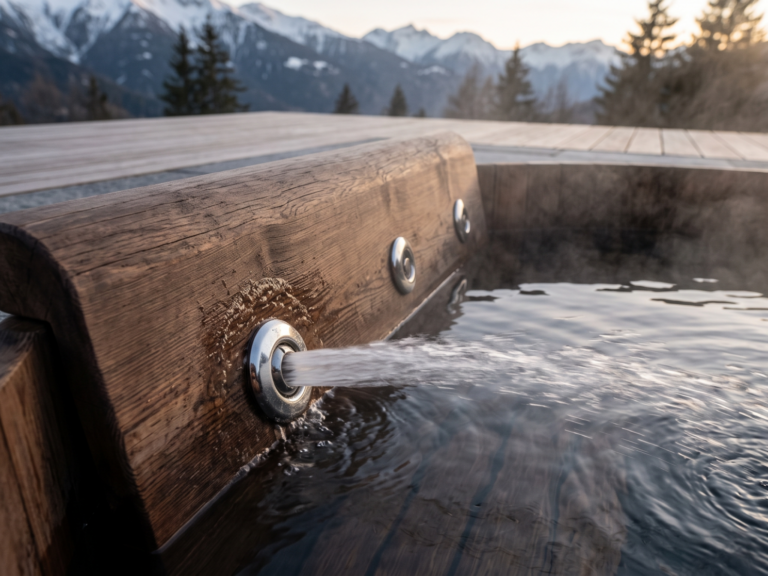 plan d’un spa nordique avec quelques jets d’eau orientables puissants plan d'un spa nordique avec quelques jets d'eau orientables puissants